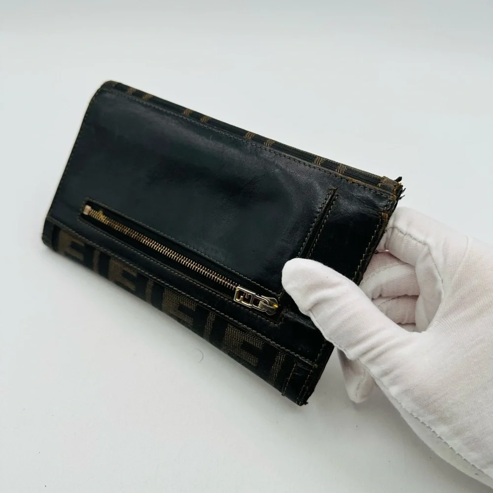 Fendi 2 PC Tri fold with slim bi fold Wallet - Picture 4 of 12